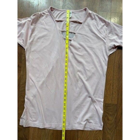 Victoria's Secret PINK Women's S Long Sleeve Shirt Dog Light Pink Strappy V-Neck - Picture 14 of 15